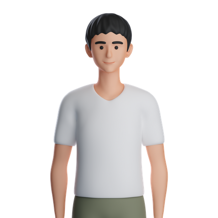 Niño con pose de pie  3D Icon