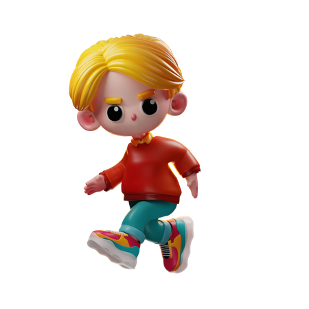 Niño corriendo  3D Icon