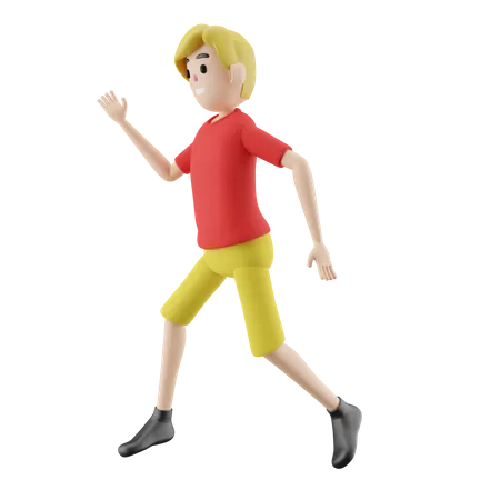 Niño corriendo  3D Illustration