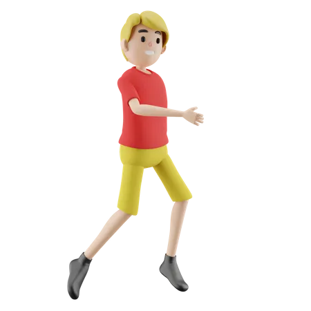 Niño corriendo  3D Illustration