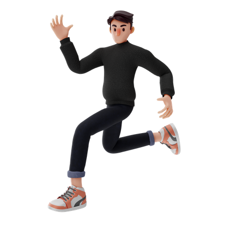 Niño corriendo rapido  3D Icon