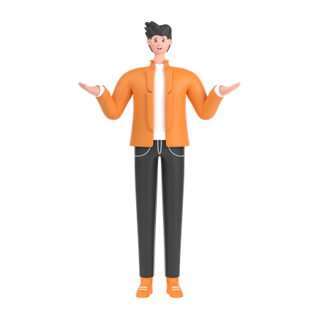 Niño dando pose confusa  3D Icon