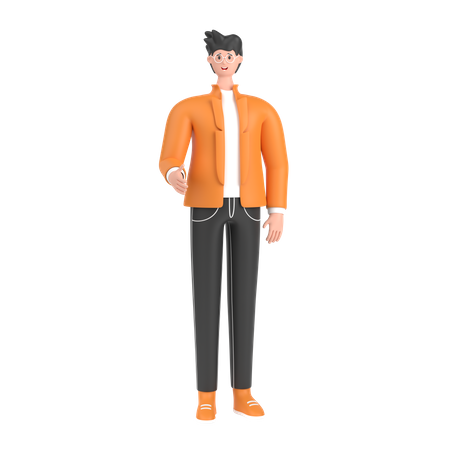 Niño dando su mano para estrecharle la mano a su pareja  3D Icon