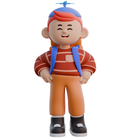 Niño de pie  3D Icon
