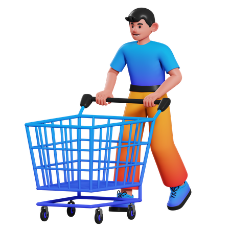 Niño haciendo compras  3D Icon