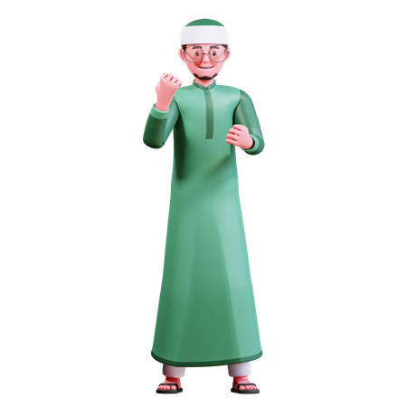 Niño musulmán  3D Illustration