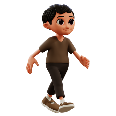 Niño corriendo  3D Illustration