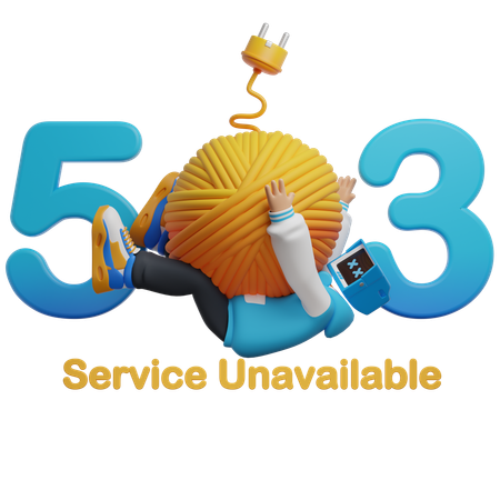 Niño recibe el error 503  3D Icon