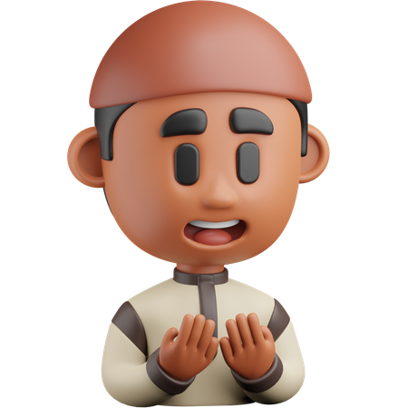 Niño orar  3D Icon