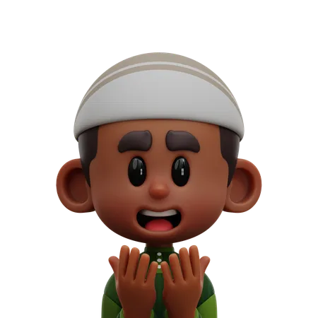 NIÑO CON MANO EN ORACIÓN  3D Icon