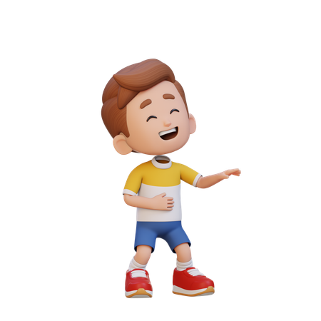 Niño riendo  3D Icon