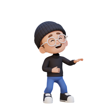 Niño riendo  3D Icon