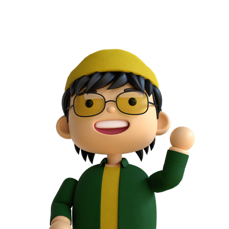 Niño sonriente  3D Icon