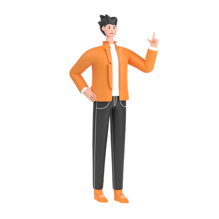 Niño teniendo idea de inspiración  3D Icon