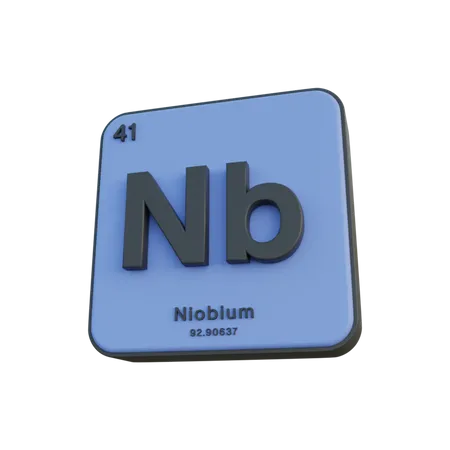 Niobium  3D Illustration