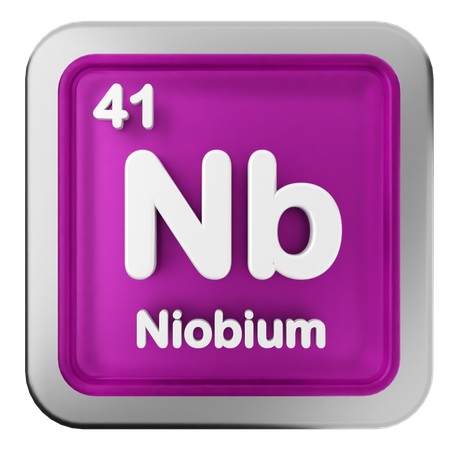 Niobium Periodic Table  3D Icon