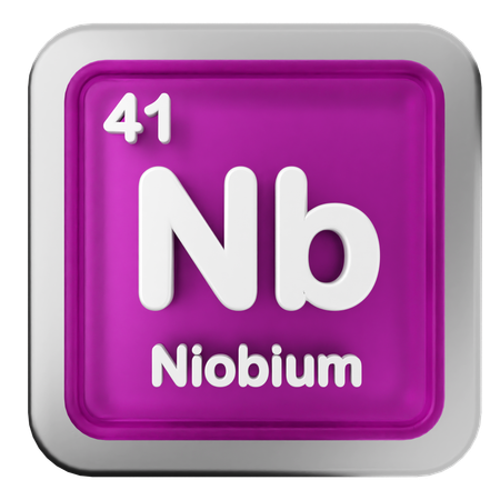 Tableau périodique du niobium  3D Icon