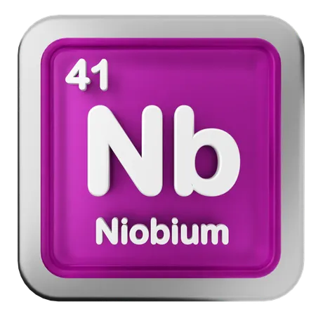 Tableau périodique du niobium  3D Icon