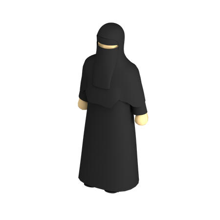 Niqab musulmán  3D Illustration