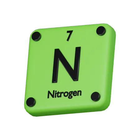 Nitrogen Element 3 D Icon 3D Icon