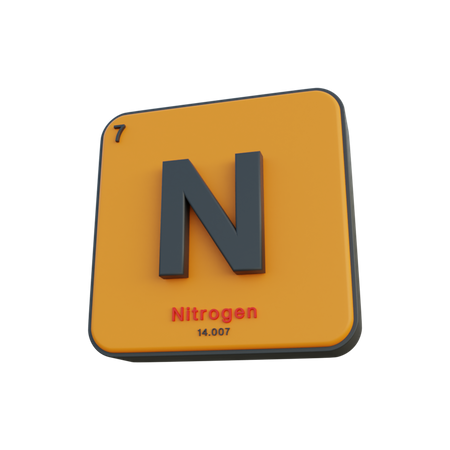 Nitrogen 3D Illustration