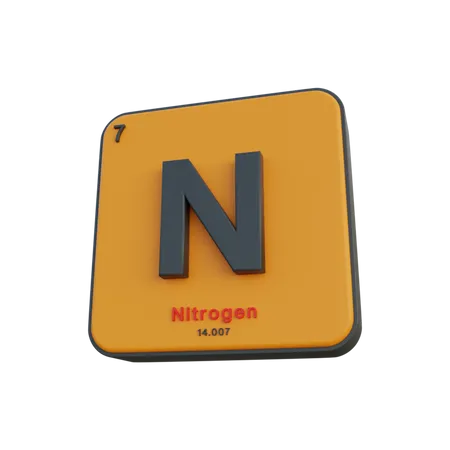 Nitrogen  3D Illustration