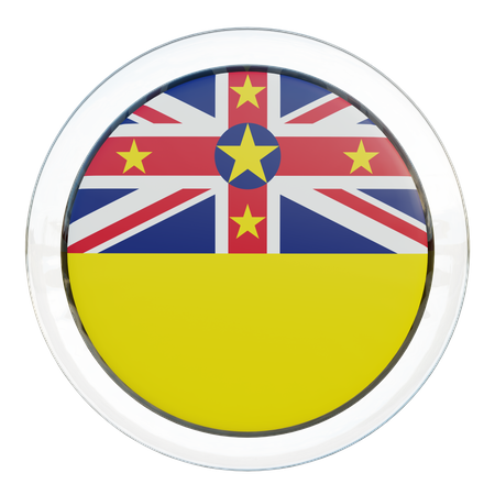 Niue-Flagge  3D Icon
