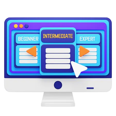 Níveis de aprendizagem  3D Icon