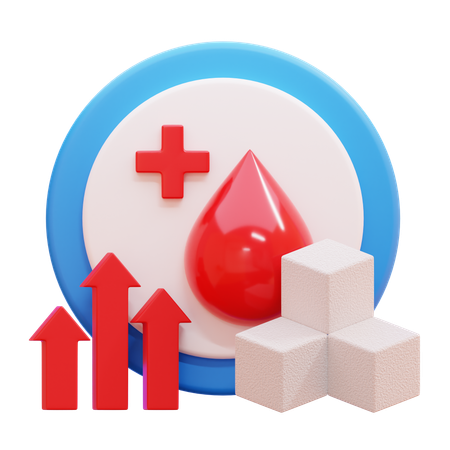 Nível de açúcar no sangue  3D Icon