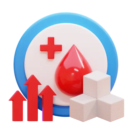 Nível de açúcar no sangue  3D Icon