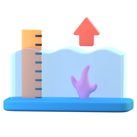 Nível de água para cima  3D Icon