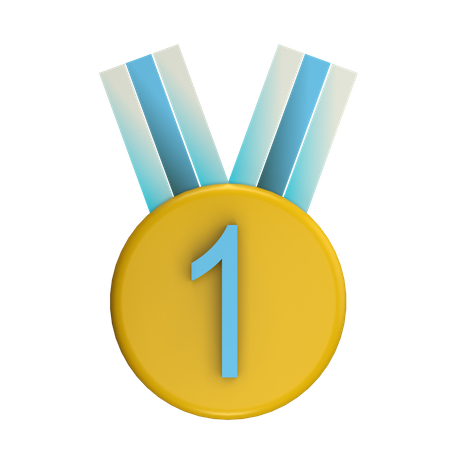 No 1 Badge  3D Icon