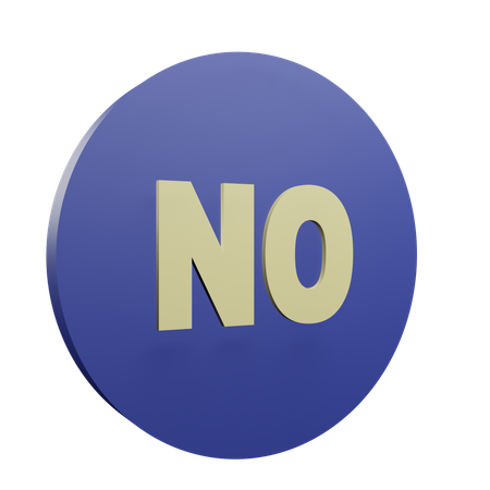 No  3D Icon