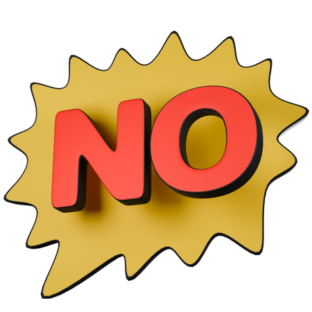 NO  3D Icon