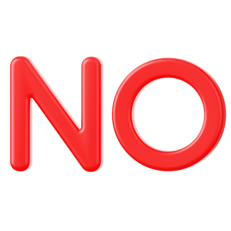 No  3D Icon