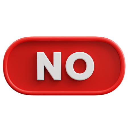 NO  3D Icon