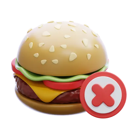 Nada de comida chatarra  3D Icon