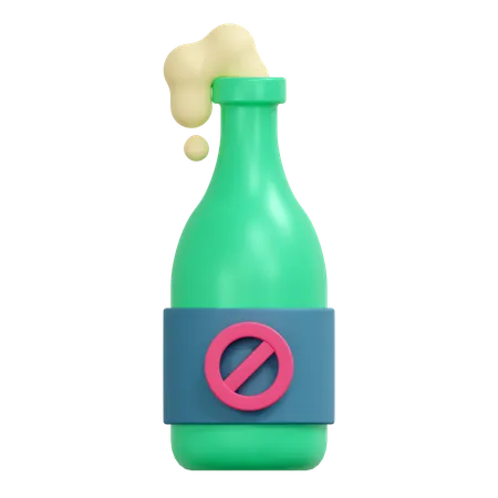 No Alcohol Illustration 3D Icon