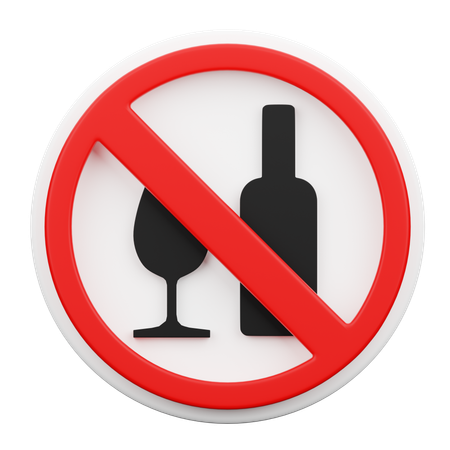 No alcohol  3D Icon