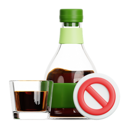 No Alcohol  3D Icon