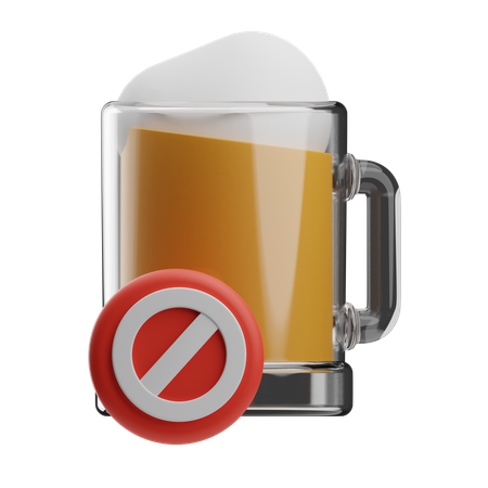 No Alcohol  3D Icon