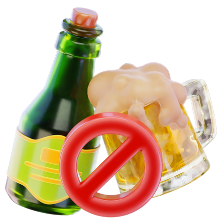 No alcohol  3D Icon