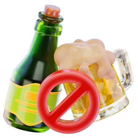 No alcohol  3D Icon