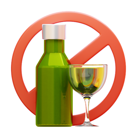 No Alcohol  3D Icon