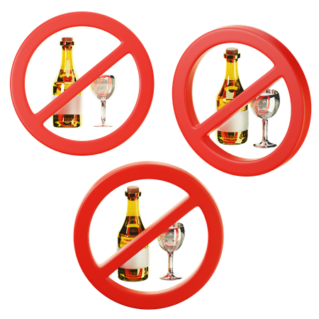 No Alcohol  3D Icon