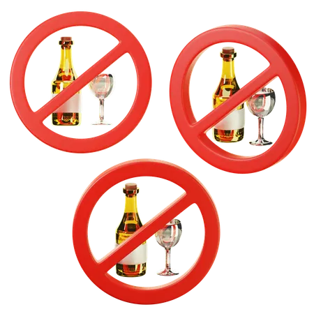 No Alcohol  3D Icon