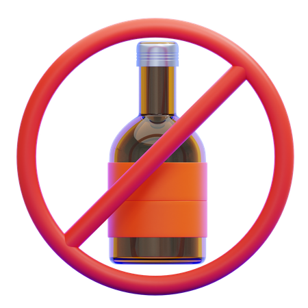 No Alcohol  3D Icon
