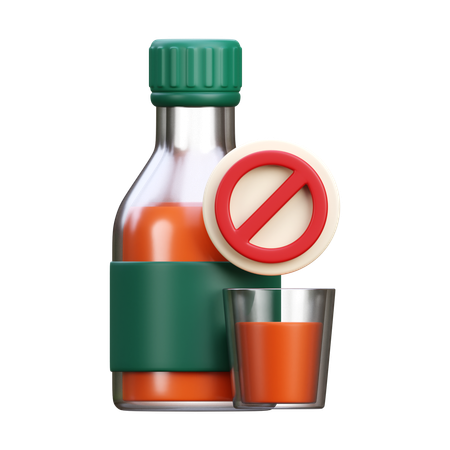 No Alcohol  3D Icon