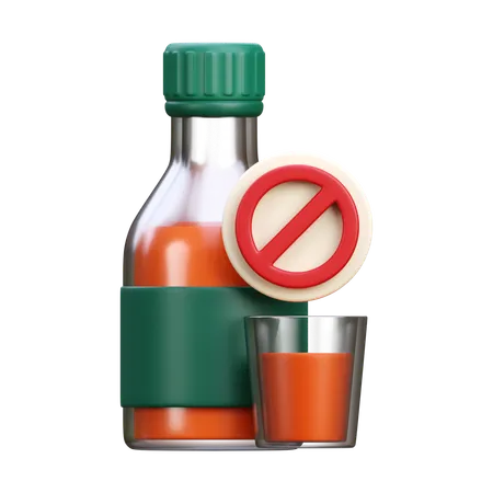 No Alcohol  3D Icon