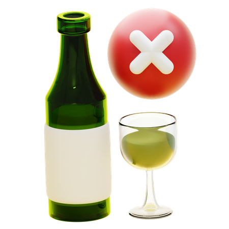 NO ALCOHOL  3D Icon